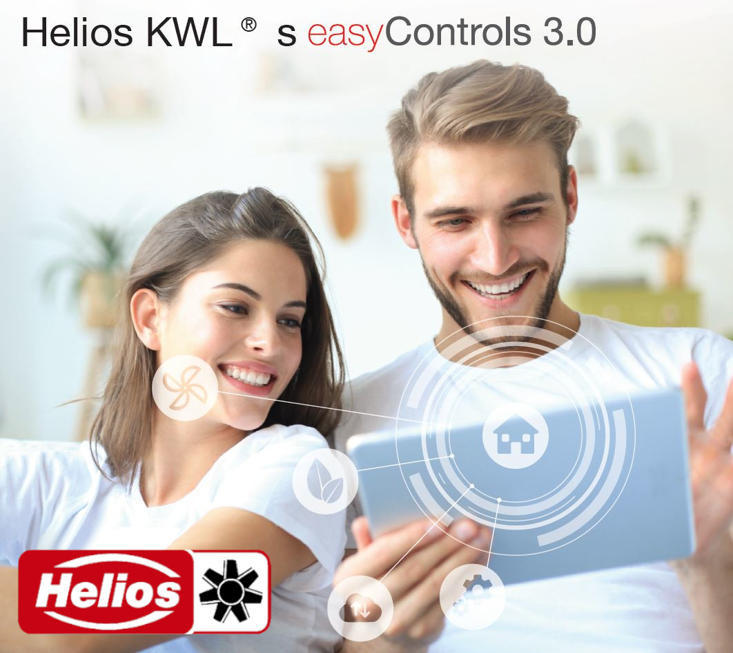 Helios easyControls 3.0 - Intuitívny, individuálny, smart riadaci systém pre jednotky KWL